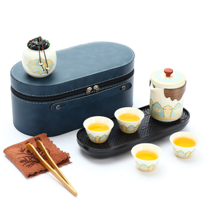 Ravel-juego de té portátil simple para exteriores, <span class=keywords><strong>Taza</strong></span> de cerámica, <span class=keywords><strong>tetera</strong></span> de Kung Fu para oficina - Product Image 5