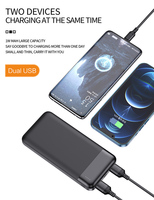 Pengisi daya Ultra portabel, grosir dasar Ultra portabel, pengisian daya cepat, output USB ganda, pengisi daya ponsel 10000mAh untuk iPhone Samsung