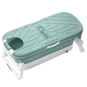 Vasca <span class=keywords><strong>da</strong></span> <span class=keywords><strong>Bagno</strong></span> Pieghevole con Copertura per SPA e Sauna, Secchio <span class=keywords><strong>da</strong></span> <span class=keywords><strong>Bagno</strong></span> Portatile Grande per Adulti - Product Image 1