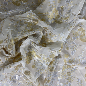 Vàng Và Bạc Cắt Thêu Gạc Vải Sang Trọng Kim Loại Hoa Dệt Cho Trang Phục Thanh Lịch Và Trang Trí Nội Thất - Product Image 3
