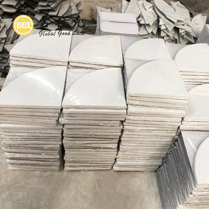 Étagère d'angle <span class=keywords><strong>murale</strong></span> en marbre naturel, en forme d'éventail, décoration pour la maison, bon marché, 9 pouces, pour la salle de bain - Product Image 6