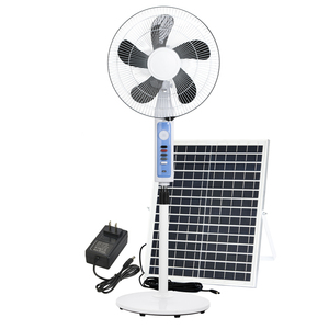 พัดลมตั้งโต๊ะขนาดเล็กแบบพกพา DC/AC พร้อมไฟ LED สำหรับกลางคืน รุ่น LD-1214 พัดลมพลังงานแสงอาทิตย์ - Product Image 2