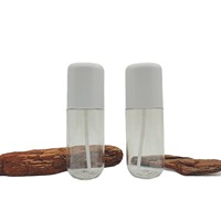 En stock, flacon pulvérisateur à fine brume de 100 ml, flacon en plastique à paroi épaisse portable pour emballage cosmétique