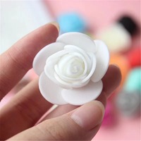 Mini roses artificielles en mousse réalistes de 3,5 cm, 500 pièces, faites à la main pour mariage, DIY, fête des Mères et Noël