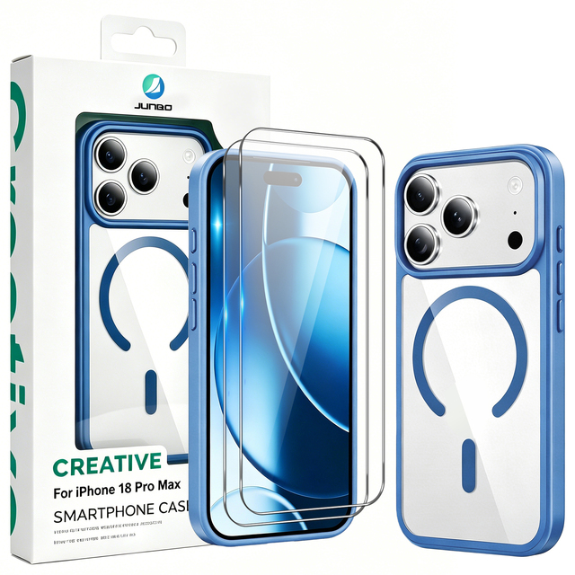 Acrylic TPU Hybrid Transparent Case for iPhone 18 17 16 15 Pro Max 2 in 1 Set with 2 Pack Screen Protector Custom Back Cover