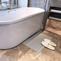 YIDE – ensemble de tapis de bain gris en PVC 3D, couleur personnalisée, solide, antidérapant, violet