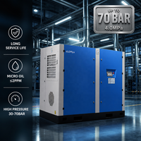 Compresseur d'air à vis micro-haut rendement bi-étagé 40 bars 55 kW pour soufflage de bouteilles PET, à faible entretien