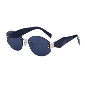 Gafas de Sol Unisex sin Marco, Poligonales, con Lentes de PC UV400, Color Negro, ZS-98080, Origen Taizhou - Product Image 3