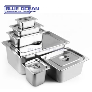 Venta al por Mayor de Recipientes Gastronorm de Acero Inoxidable GN, Recipientes Antiadherentes para Mesa de Vapor, para Hoteles y Restaurantes - Product Image 1