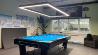 Suspension rectangulaire haute luminosité 7ft 9ft, éclairage linéaire LED carré dimmable pour table de billard/snooker