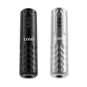 เครื่องสักไร้สาย 1400mAh ปากกาดิจิตอล LED มอเตอร์ไร้แกนแบบโรตารี่ ใช้แบตเตอรี่ สำหรับงานศิลปะบนร่างกาย - Product Image 1