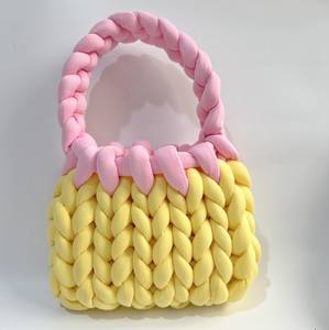 Süper yumuşak ekstra pamuk dev hantal tüp iplik el örgü için el yapımı tıknaz iplik - Product Image 6