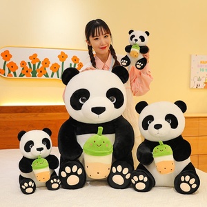 Creative Milk Tea Black and White cat Doll Extra <b>Large</b> Pillow <b>Plush</b> Stuffed Toy PP Cotton Filling Cartoon Gift Wholesale Festiva - Product Image 1