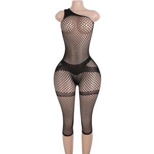Gemstone Fishnet Bodystocking - Sparkle Rhinestone Mesh Lingerie