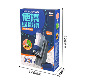 Trẻ em kính hiển vi quang học Đồ chơi Trường Trung Học Cơ Sở thí nghiệm khoa học thiết lập cầm tay 3 trong 1 học sinh đặc biệt - Product Image 2