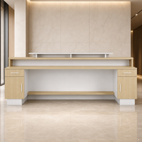 Nouveau Bureau de Réception Exécutif 2026 Moderne de Luxe Minimaliste Asymétrique en Bois Convertible pour Salon et Hôtel