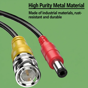 Câble BNC en Cuivre Sans Oxygène, Câble Vidéo d'Alimentation BNC Blindé pour Système de Surveillance CCTV DVR, Utilisation pour Caméra de Sécurité - Product Image 6
