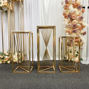 Soporte para Pastel Cuadrado Dorado Modelo Simpson 19, Mesa de Exhibición de Postres, Decoración para Fiestas y Banquetes de Estilo Europeo - Product Image 5