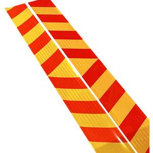 Tanzanie marché 20cm * 1.7m PET aluminium camion sécurité panneau de marquage réfléchissant réflecteur autocollant réfléchissant Chevrin pour véhicule - Product Image 2