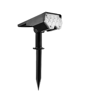 Projecteurs solaires de qualité commerciale, boîtier ABS+PC, étanches IP65, rechargeables, avec capteur de lumière, 20 LED, éclairage paysager, FCC CE RoHS