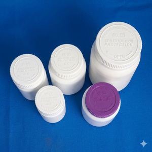 Child Resistant Screw Top Cap Cylinder <b>Tablet</b> Jar Pharmaceutical Plastic Medicine <b>Container</b> - Product Image 6