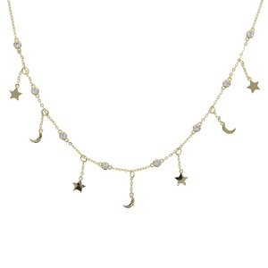 2023 regalo di natale Moon star charm <span class=keywords><strong>collana</strong></span> girocollo con nappe per gioielli da donna - Product Image 3