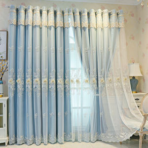 <span class=keywords><strong>Tende</strong></span> ricamate <span class=keywords><strong>in</strong></span> <span class=keywords><strong>Tulle</strong></span> di <span class=keywords><strong>pizzo</strong></span> a doppio strato per <span class=keywords><strong>tende</strong></span> da ricamo europee di lusso all'ingrosso per camera da letto - Product Image 5