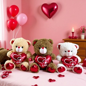 Boneka Beruang Peluk Merah Valentine yang Dapat Disesuaikan, Mainan Plush Lembut untuk Hari Ibu, Natal, Hadiah untuk Anak Perempuan - Product Image 2