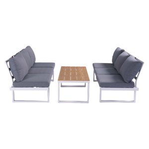 Ensemble <span class=keywords><strong>de</strong></span> patio extérieur modulaire moderne personnalisable Canapé <span class=keywords><strong>de</strong></span> <span class=keywords><strong>jardin</strong></span> à revêtement en poudre pour <span class=keywords><strong>salon</strong></span> d'arrière-cour Mobilier modulaire personnalisable - Product Image 2