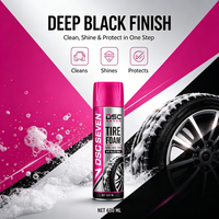 Spray de mousse pour pneus en gros sous marque privée 650ml pour lavage automobile professionnel et detailing auto