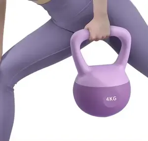 Thiết kế mới mềm kettlebell trọng lượng PVC đầy cát thép mịn cho thể hình tập thể dục
