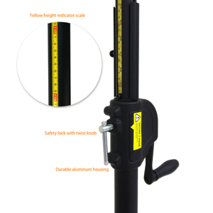 WP-164B-2 nóng bán nhôm chất lượng tốt Crank-up Đen phẳng cơ sở Loa đứng - Product Image 5