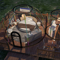 Tente dôme igloo transparente en feuille de polycarbonate dur pour terrain de jeu personnel