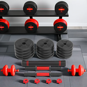 Ensemble d'haltères réglables 6 en 1 Ensemble de <span class=keywords><strong>poids</strong></span> d'haltères avec bielle <span class=keywords><strong>Kit</strong></span> de <span class=keywords><strong>musculation</strong></span> 20kg - Product Image 3