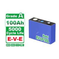 Sel Baterai LiFePO4 3.2V 100Ah 5000-Cycle Grade A E-V-E EV-LF100L untuk Penyimpanan Energi Surya EV -30~60