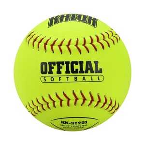 Pelotas de Softbol Weston S300 de 12 Pulgadas en Cuero Sintético Amarillo con Centro de Corcho y Goma para Práctica - Product Image 6