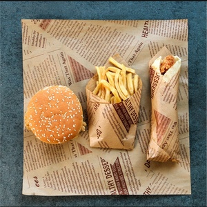 Kertas Pembungkus <span class=keywords><strong>Burger</strong></span> Kertas Sandwich Kertas Pembungkus Makanan Cetak - Product Image 4