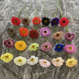 Suzume Ii <b>Single</b> Pu Gerbera Daisy 32cm Soft Rubber Artificial <b>Flower</b> Wedding Home Decor - Product Image 4