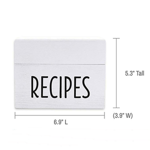 Caja de recetas de madera 4x6 ecológica al por mayor de China, pino con cubierta blanca, <span class=keywords><strong>estilo</strong></span> de granja, precio barato, técnica pintada - Product Image 2