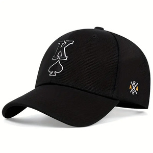Casquette de baseball Snapback tendance Hip Hop Street avec lettre K, broderie poker, pour le golf, les sports de plein air et les loisirs, style Dad Hat classique - Product Image 3