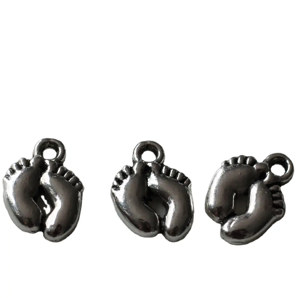 Hot Sale 100pcs Cute Little Baby Feet Foot Charms Pendant For Jewelry Making Findings DIY Craft