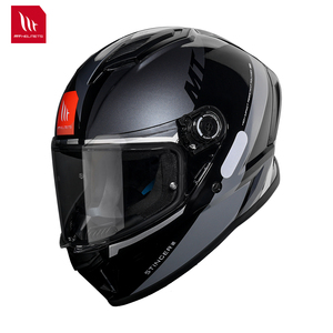 หมวกกันน็อคมอเตอร์ไซค์ MT Helmets รุ่น STINGER 2 หมวกกันน็อคแบบเต็มใบ ดีไซน์กราฟิกสีดำ  พร้อมแผ่นบังแดดใส ได้รับมาตรฐาน ECE  ระบบปลดเร็ว - Product Image 2