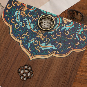 Cuaderno Personalizado Estilo Chino Simple, Nuevo Juego de Madera de Alta Gama con Caja de Regalo, Logotipo Personalizable, Taza Aislada, Diario A5 de Alta Estética - Product Image 3