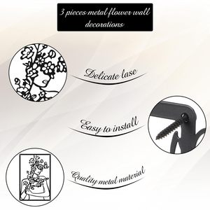 Diy arte Metal pared decoración negro abstracto Metal arte femenino figura pared decoración oro decorativo contemporáneo - Product Image 6