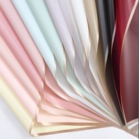 NOUVEAU Film de protection en gelée à bords dorés, 20 pièces, papier d'emballage imperméable effet brume pour fleuriste