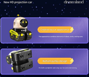Robot Car Galaxy Star <b>Projector</b> Night Light with Music BT speaker LED Projection Lamp for Kids Bedroom Gift - Product Image 3