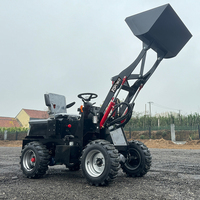 CE-Zertifizierter 400kg Traglast Elektrischer Mini-Frontlader Kleiner Frontlader 4WD Batteriebetriebener Mini-Elektro-Radlader