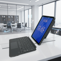 Casing Keyboard Lepas Pasang Terbaru untuk iPad 10.9-Inci, 104-Tombol Ukuran Penuh, RGB Backlit, Touchpad Nirkabel, Ultra Tipis