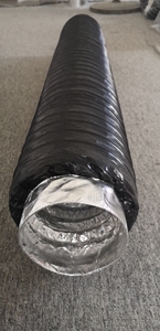 Prix abordable TUOSHENG Série XYG Conduit flexible isolé de 150 mm <span class=keywords><strong>Réduction</strong></span> du bruit Installation facile Fabriqué en <span class=keywords><strong>PVC</strong></span> Feuille d'aluminium Noir Hôpital - Product Image 6