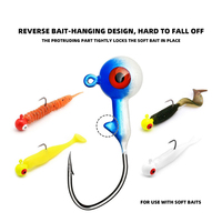 1/28oz-3/8oz Kail Pancing Air Tawar dengan Kepala Bola Berlapis Cat untuk Umpan Renang Crappie Walleye Bass Trout Panfish Perch 12 Warna